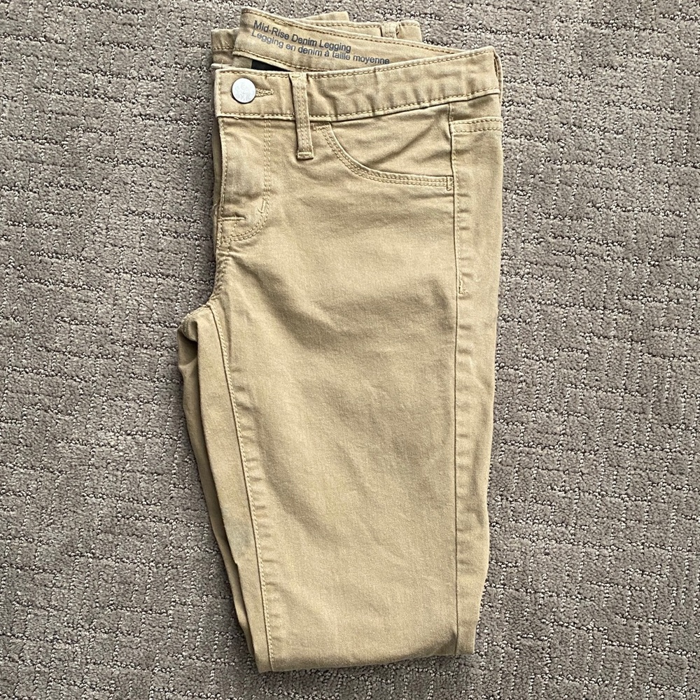 Mossimo Supply Co. Khaki Denim Leggings - Picture 2 of 6